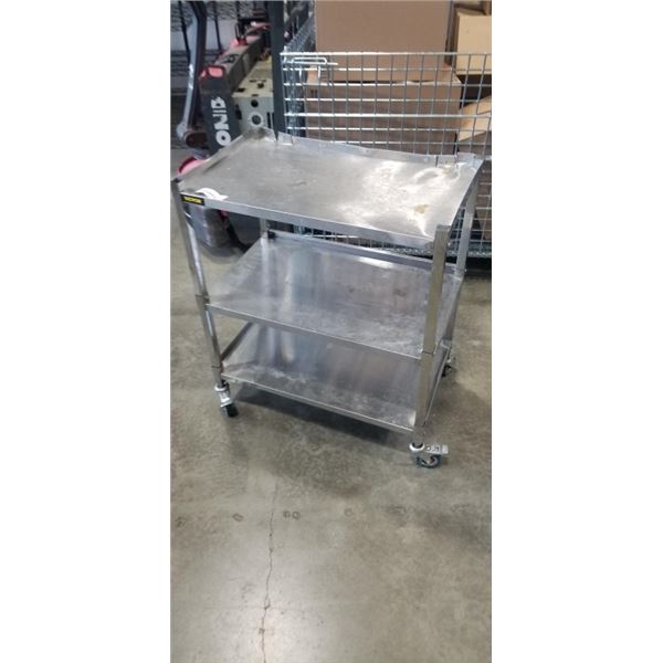 3 TIER STAINLESS SHOP CART