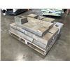 Image 1 : PALLET OF ALLAN BLOCK CORNERS AND CAPS, ONE HALF BRICK, ALL GOOD NO CHIPS
