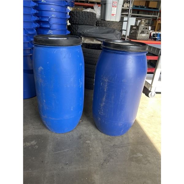 2 FOOD GRADE 200 LITER DRUMS W/ LIDS