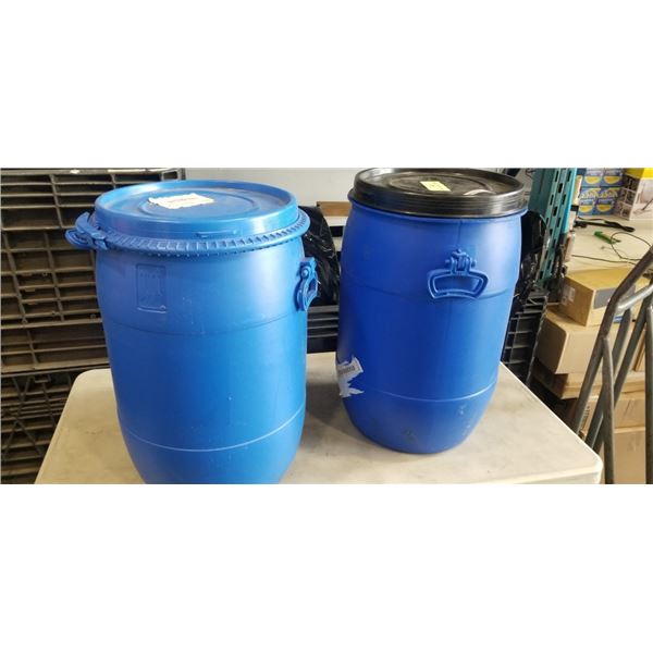 2  50 LITER FOOD GRADE DRUMS