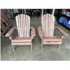 Image 1 : 2 WOODEN FOLDING ADIRONDACK CHAIRS