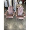 Image 1 : 2 WOODEN FOLDING ADIRONDACK CHAIRS