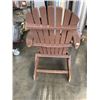 Image 3 : 2 WOODEN FOLDING ADIRONDACK CHAIRS