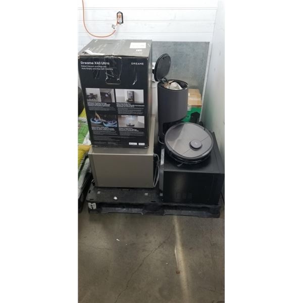 PALLET OF STORE RETURN DEFECTIVE ROBOT VACUUMS AND APPLIANCES