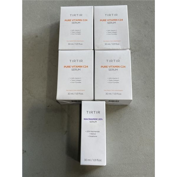 4 NEW TIRTIR PURE VITAMIN C24 SERUM, 30ML BOTTLES PLUS NIACINAMIDE 20% SERUM 30 ML BOTTLE