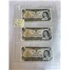 Image 1 : 3 1973 LAST YEAR OF THE CANADIAN $1 BILL IN SEQUENCE, 918-920