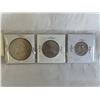 Image 2 : 3 1776-1976 DOUBLE DATED USA BI-CENTENNIAL COINS $1, 50 CENT AND 25 CENT