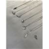Image 2 : 7 STERLING SILVER PENDANTS W/ 6 16" CHAIN NECKLACES