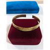 Image 1 : VINTAGE GOLD TONE OPE CUFF BANGLE, HALLMARK
