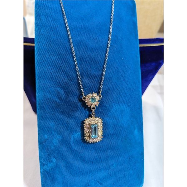 VINTAGE RHINESTONE CHOKER NECKLACE W/ ORIGINAL CLASP