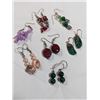 Image 1 : 7 VINTAGE MISC AND VARIOUS PAIRS OF DANGLE EARRINGS, SOME WITH REAL STONES