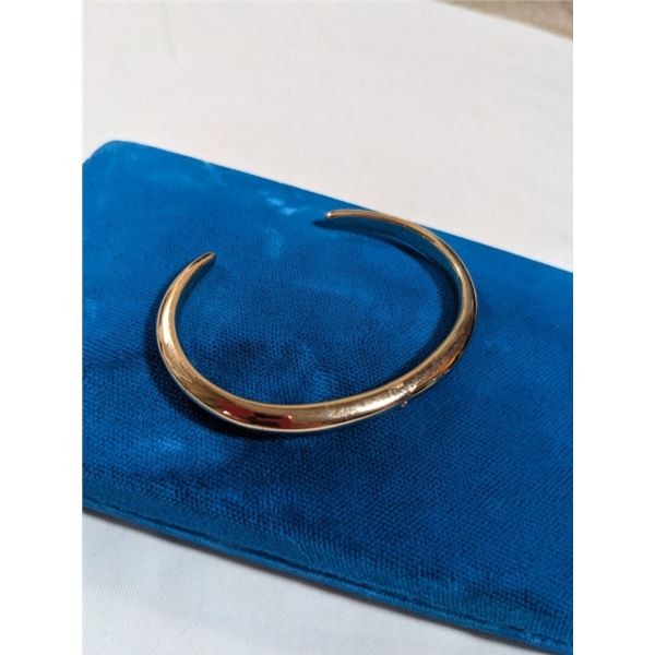 LILI CLASPE GOLD TONE OPEN CUFF BANGLE BRACELET