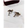Image 3 : VINTAGE STERLING SILVER SCREW BACK PAIR FOF CULTURED PEARL EARRINGS, MARKED BOND BOYD