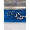 Image 1 : 2 PAIRS OF LARGE SILVER EARRINGS