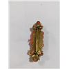 Image 3 : ANTIQUE EARLY 1900 CARVED PINK CELLULOID BROOCH