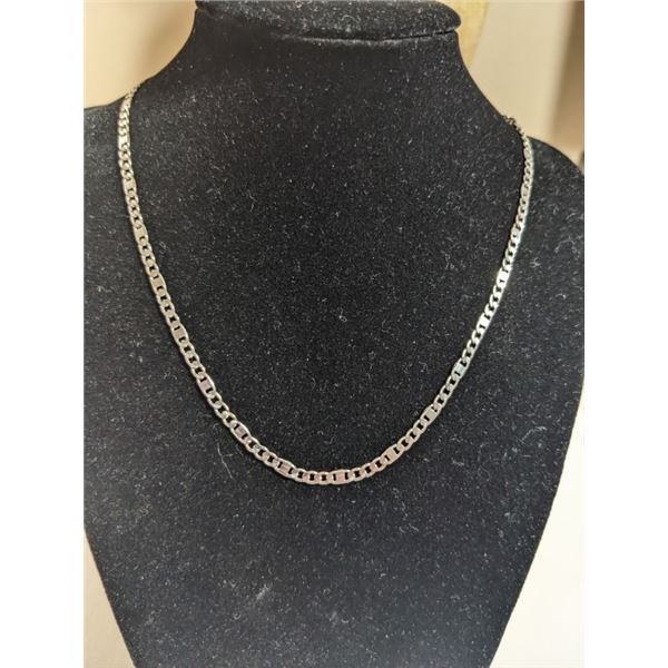 925 STERLING SILVER FANCY DESIGN CHAIN NECKLACE 16" LENGTH