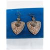 Image 1 : PAIR OF SILVER FENDER GUITAR PICK EARRINGS