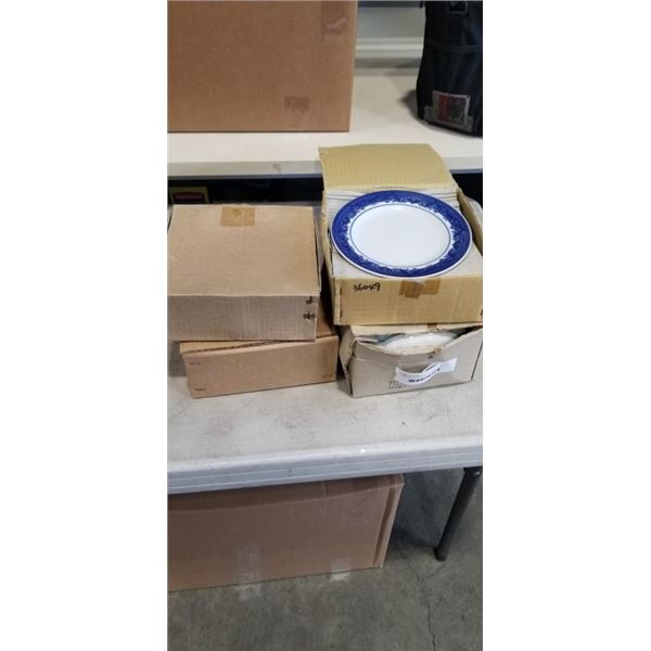 4 BOXES OF NEW EASTERN BOWLS AND PLATES