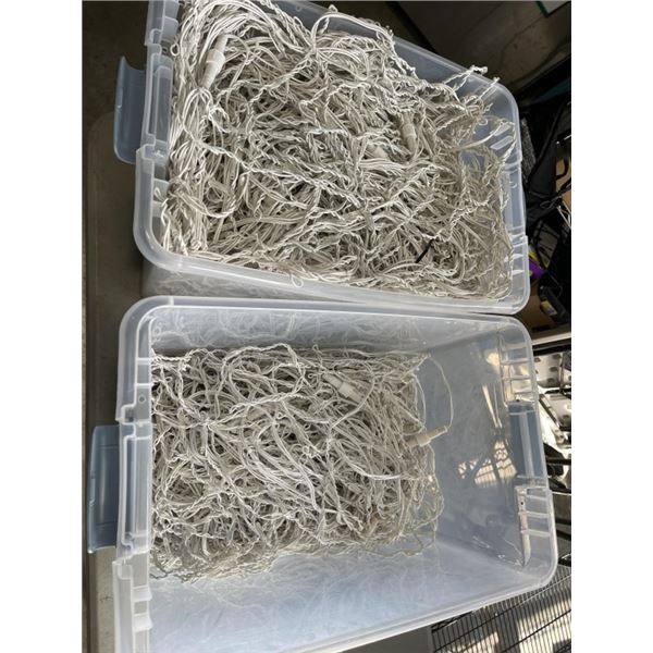 2 TOTES OF STRING LIGHTS
