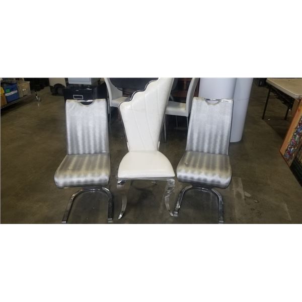 3 ULTRA MODERN SIDE CHAIRS
