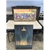 Image 1 : VINTAGE FRAMED PAINTING ON CANVAS, AND NEW YORK CENTRAL CANVAS