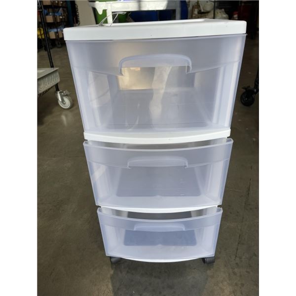 STERLITE 3 DRAWER STORAGE ON WHEEL