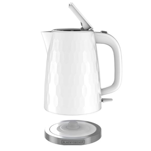 BLACK AND DECKER HONEYCOMB 1.7L CORDLESS ELECTRIC KETTLE - TESTED WORKING