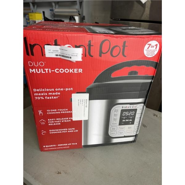 INSTANT POT DUO PLUS V5 7-IN-1 8QT PRESSURE COOKER - TESTED WORKING