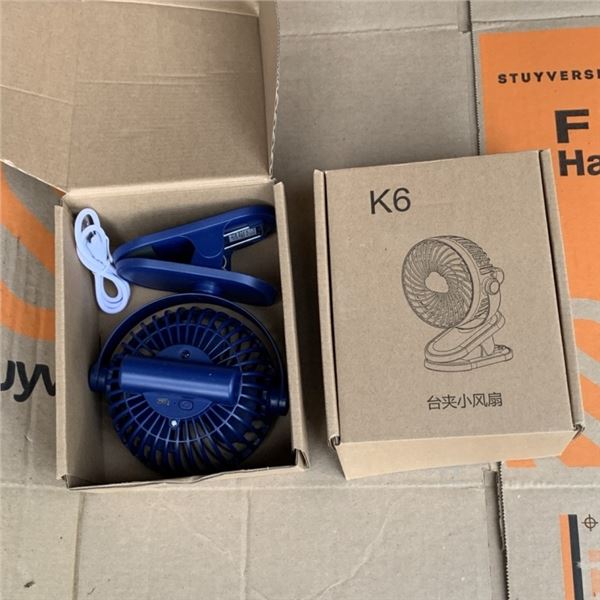 2 NEW CORDLESS CLIP ON FANS