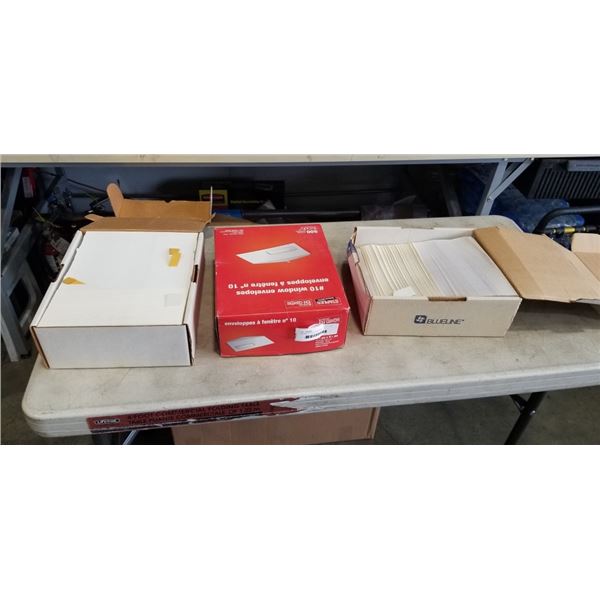 3 BOXES OF NEW ENVELOPES