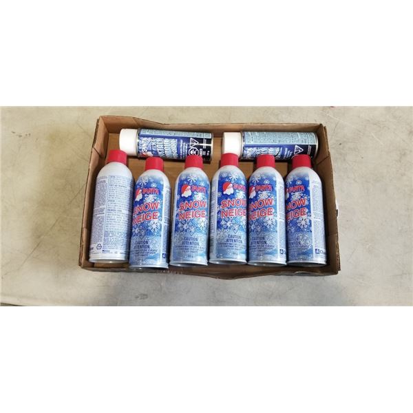 TRAY OF NEW SPRAY CAN SNOW