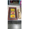 Image 2 : TRAY OF HOUSEHOLD ITEMS INCLUDING SMALL CUTTING BOARDS, VASES, POTATO MASHER, BREAD KNIFE ETC