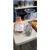Image 3 : TRAY OF HOUSEHOLD ITEMS INCLUDING SMALL CUTTING BOARDS, VASES, POTATO MASHER, BREAD KNIFE ETC