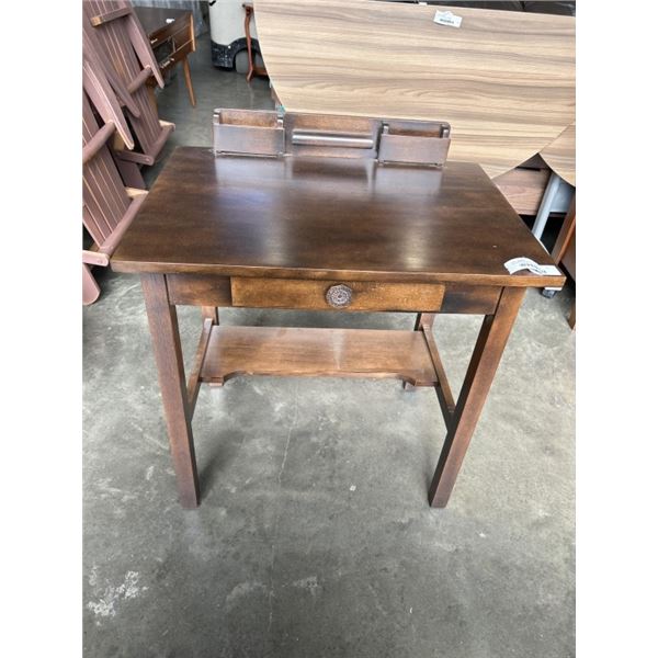 SOLID WOOD WRITING DESK WITH GALLERY