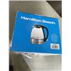 Image 4 : HAMILTON BEACH 1L COMPACT ELECTRIC GLASS KETTLE - TESTED WORKING