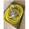 Image 3 : APPROX 75 FEET HEAVY DUTY LIGHTED YELLOW 3 OUTLET EXTENSION CORD. 12AWG/3C