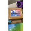 Image 3 : TRAY OF BETTER BOAT ITEMS INCLUDING 9" BUOY, ROPE CUTTING GUN, CLAMP ON SWIVEL BOAT SEAT, BOAT SHACK