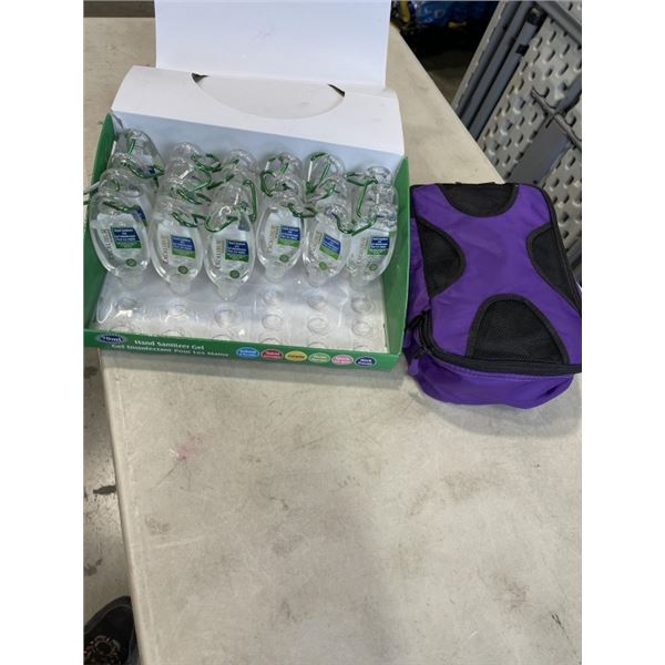 21 BOTTLE HAND SANITIZER GEL. 70 ML PER BOTTLE, AND PACKING CUBES
