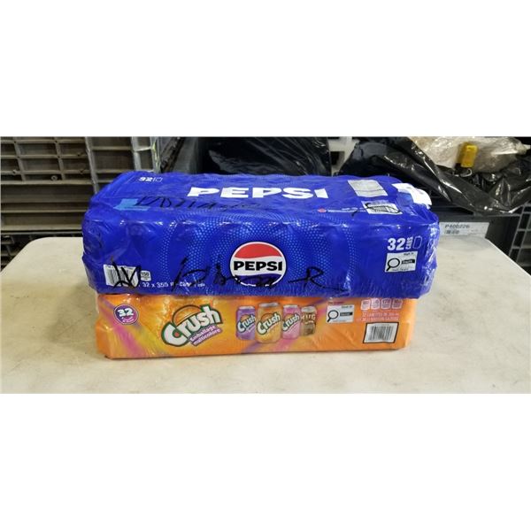 32 PACK OF CRUYSH MULTI FLAVOUR AND CASE OF PEPSI  , SOME MAY BE MISSING