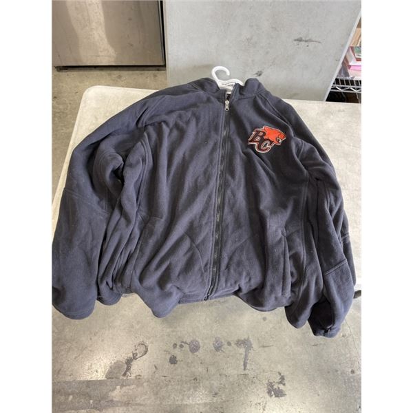 BC LIONS CFL REEBOK ZIP UP SWEATER