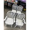 Image 1 : SET OF 4 WHITE HOOP BACK  DINING CHAIRS