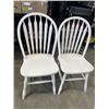Image 2 : SET OF 4 WHITE HOOP BACK  DINING CHAIRS