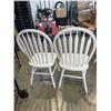 Image 3 : SET OF 4 WHITE HOOP BACK  DINING CHAIRS