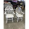 Image 4 : SET OF 4 WHITE HOOP BACK  DINING CHAIRS