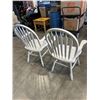 Image 5 : SET OF 4 WHITE HOOP BACK  DINING CHAIRS