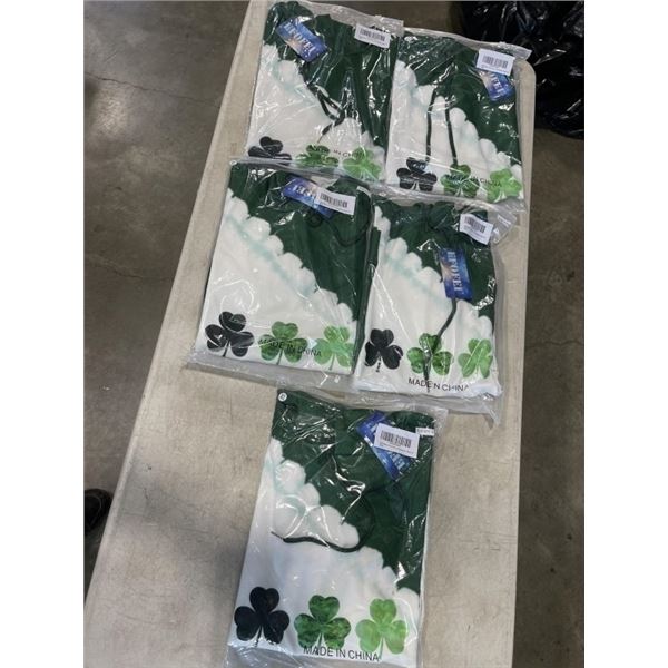 5 NEW EFOFEI WOMANS ST PATRICKS DAY TIE DYE SHAMROCK SWEATSHIRTS. SIZE XL