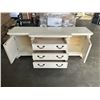 Image 3 : HIGHLY CARVED ANTIQUE WHITE EXECUTIVE SERVING CABINET
