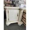 Image 5 : HIGHLY CARVED ANTIQUE WHITE EXECUTIVE SERVING CABINET