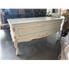 Image 5 : HIGHLY CARVED ANTIQUE WHITE EXECUTIVE PEDESTAL DESK