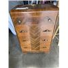 Image 1 : VINTAGE  EARLY 1940'S 4 DRAWER DRESSER. 28" WIDE, 42" HIGH, 17.5" DEEP